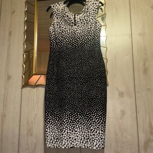 Cato Black & White polka dot dress